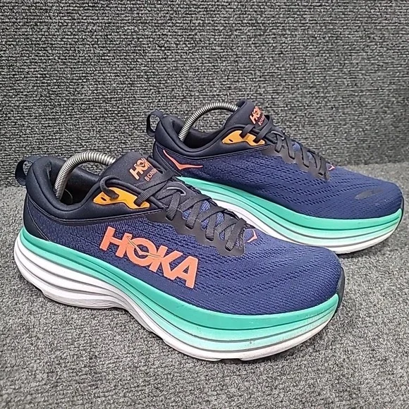 Hoka Bondi 8  Womens Sz 10.5 B‎ Outer Space Bellwether Blue Running 1127952 OSBB - Picture 4 of 16